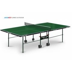 Всепогодный теннисный стол Start Line Game Outdoor с сеткой зеленый в СПб по цене 31990 ₽