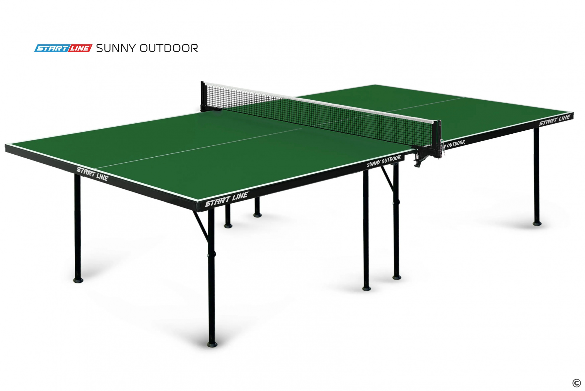 Start Line Sunny Outdoor Зелёный из каталога теннисных столов в Санкт-Петербурге по цене 31990 ₽