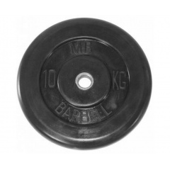 Диск для штанги обрезиненный MB Barbell (металлическая втулка) 10 кг / диаметр 51 мм в СПб по цене 5775 ₽