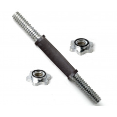 Гантельный гриф DFC с обрезиненной ручкой 350 мм / диаметр 30 мм в СПб по цене 1190 ₽