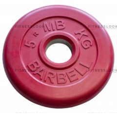 Диск для штанги MB Barbell красный - 30 мм - 5 кг в СПб по цене 1204 ₽