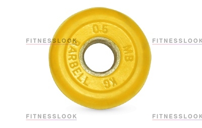 MB Barbell желтый - 30 мм - 0.5 кг из каталога дисков для штанги с посадочным диаметром 30 мм.  в Санкт-Петербурге по цене 711 ₽