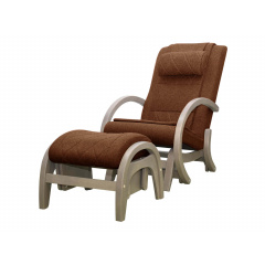 Массажное кресло EGO Twist EG2004 Shimo коричневый с пуфом в СПб по цене 53000 ₽