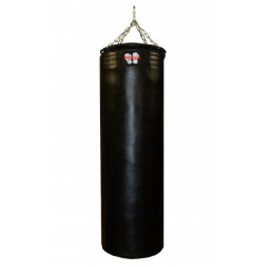Подвесной боксерский мешок и груша Рокки 130х45 см. 60 кг. кожа черный в СПб по цене 38060 ₽