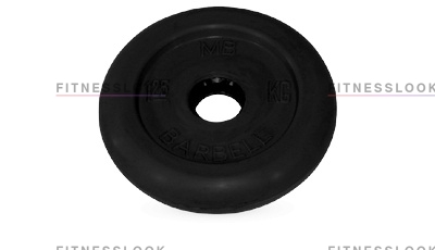 MB Barbell черный - 26 мм - 1 кг из каталога дисков для штанги с посадочным диаметром 26 мм.  в Санкт-Петербурге по цене 500 ₽