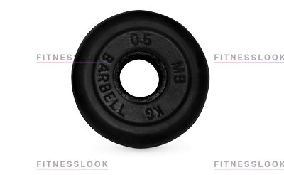 MB Barbell черный - 26 мм - 0.5 кг из каталога дисков для штанги с посадочным диаметром 26 мм.  в Санкт-Петербурге по цене 467 ₽