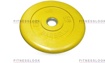 MB Barbell желтый 26 мм - 15 кг из каталога дисков для штанги с посадочным диаметром 26 мм.  в Санкт-Петербурге по цене 3440 ₽