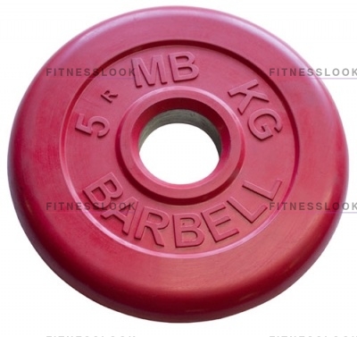 MB Barbell красный - 26 мм - 5 кг из каталога дисков для штанги с посадочным диаметром 26 мм.  в Санкт-Петербурге по цене 1204 ₽