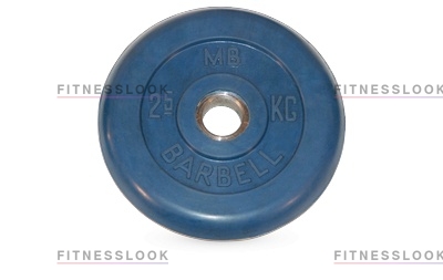 MB Barbell синий - 26 мм - 2.5 кг из каталога дисков для штанги с посадочным диаметром 26 мм.  в Санкт-Петербурге по цене 645 ₽