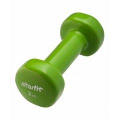 Гантель для фитнеса StarFit виниловая 2 кг, зеленая в СПб по цене 1642 ₽