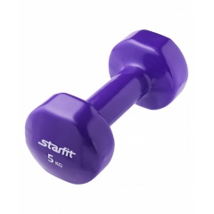 Гантель для фитнеса StarFit виниловая, 5 кг., фиолетовая в СПб по цене 4552 ₽