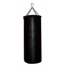 Подвесной боксерский мешок и груша Рокки 80х30 см 25 кг. кожа черный в СПб по цене 17820 ₽