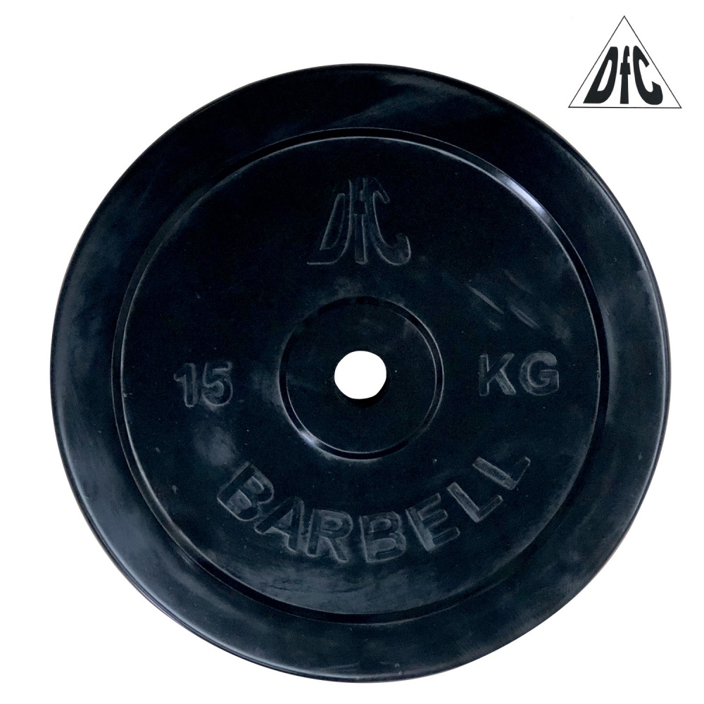 DFC 15 кг обрезиненный из каталога дисков (блинов) для штанг и гантелей в Санкт-Петербурге по цене 4290 ₽