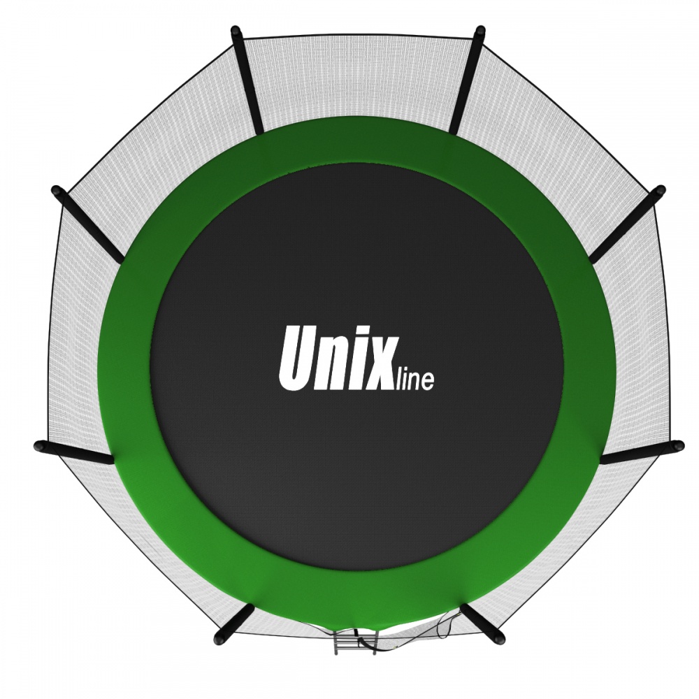 Батут с защитной сеткой Unix line 10ft / 305 см Classic (outside) синий/зеленый
