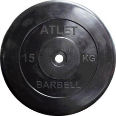 MB Barbell Atlet - 31 мм - 15 кг из каталога дисков для штанги с посадочным диаметром 30 мм.  в Санкт-Петербурге по цене 5350 ₽