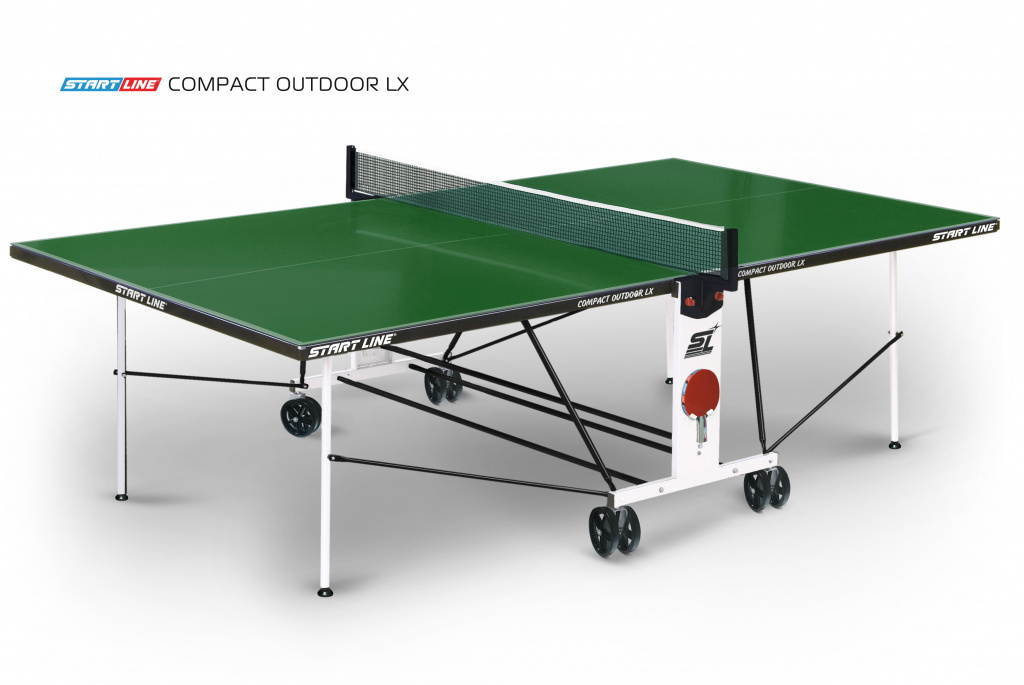 Start Line Compact Outdoor-2 LX Зелёный из каталога всепогодных теннисных столов в Санкт-Петербурге по цене 41590 ₽