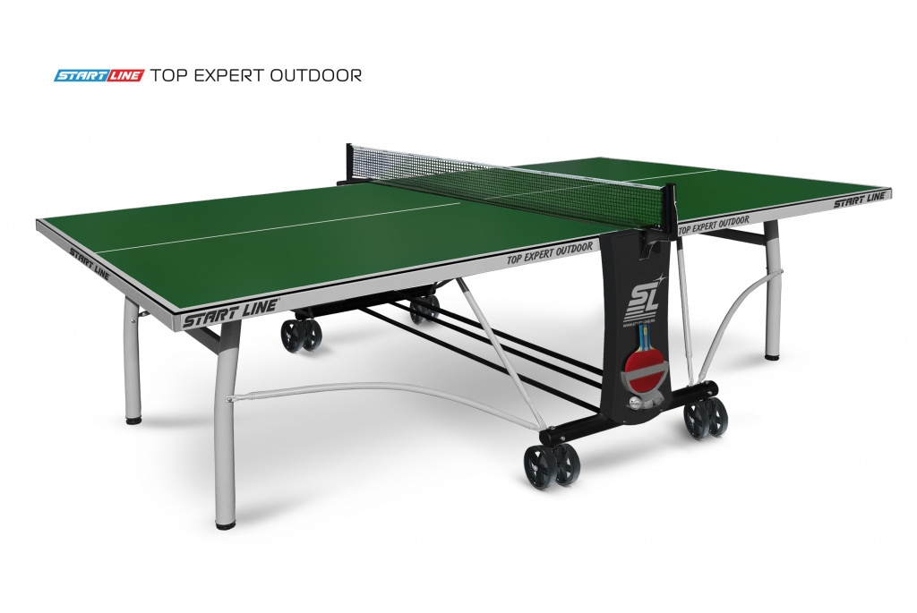 Start Line Top Expert Outdoor green из каталога влагостойких теннисных столов в Санкт-Петербурге по цене 46070 ₽