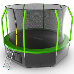 Батут с защитной сеткой Evo Jump Cosmo 12ft (Green) + Lower net в СПб по цене 35990 ₽