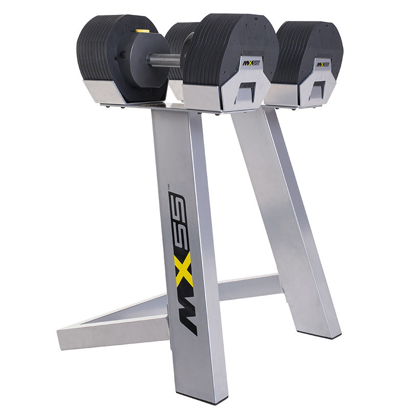 First Degree Fitness MX Select MX-55, вес 4.5-24.9 кг, 2 шт со стойкой из каталога разборных (наборных) гантелей в Санкт-Петербурге по цене 79900 ₽