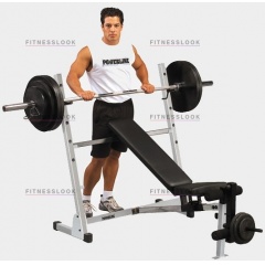 Body Solid Powerline POB44 - со стойками из каталога силовых скамей в Санкт-Петербурге по цене 42990 ₽