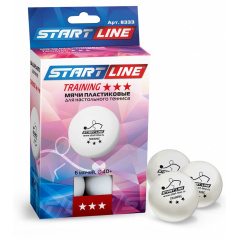 Start Line TRAINING 3*, 6 мячей в упаковке из каталога мячей для настольного тенниса в Санкт-Петербурге по цене 530 ₽