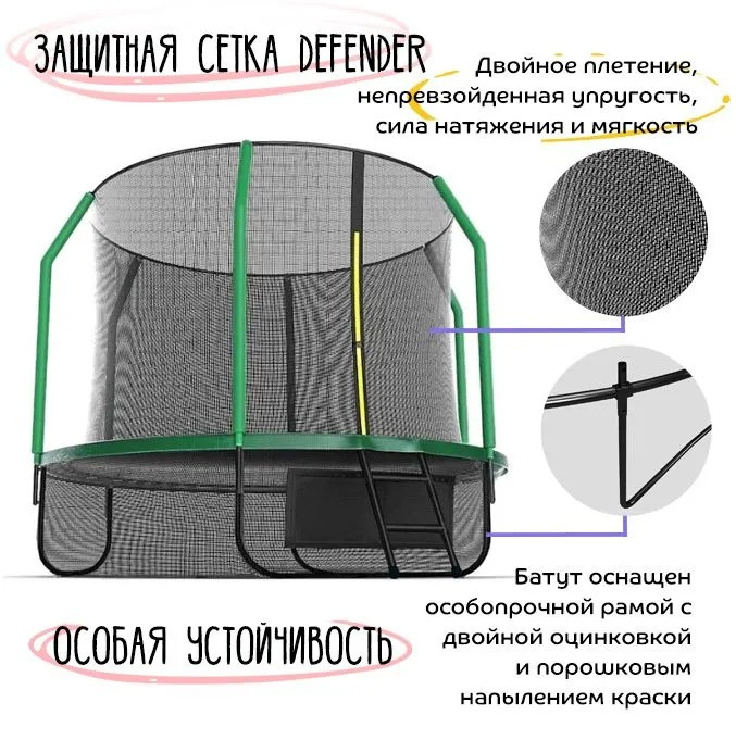 KedaJump Jumpinator 14FT из каталога батутов с защитной сеткой в Санкт-Петербурге по цене 29990 ₽