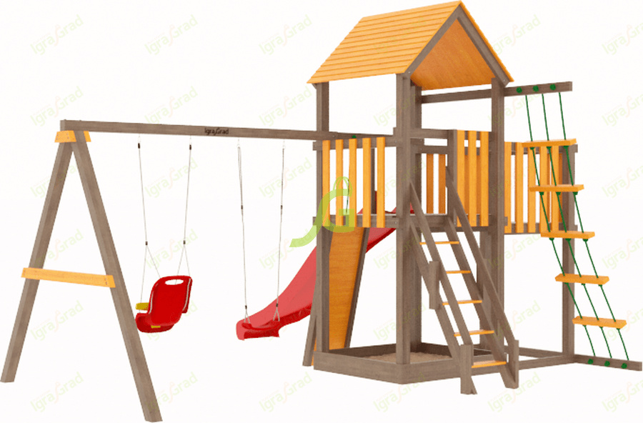 Панда Фани с балконом в СПб по цене 94000 ₽ в категории детские игровые комплексы Igragrad