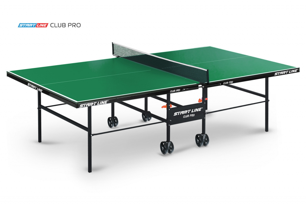 Start Line Club Pro green из каталога теннисных столов для помещений в Санкт-Петербурге по цене 20590 ₽