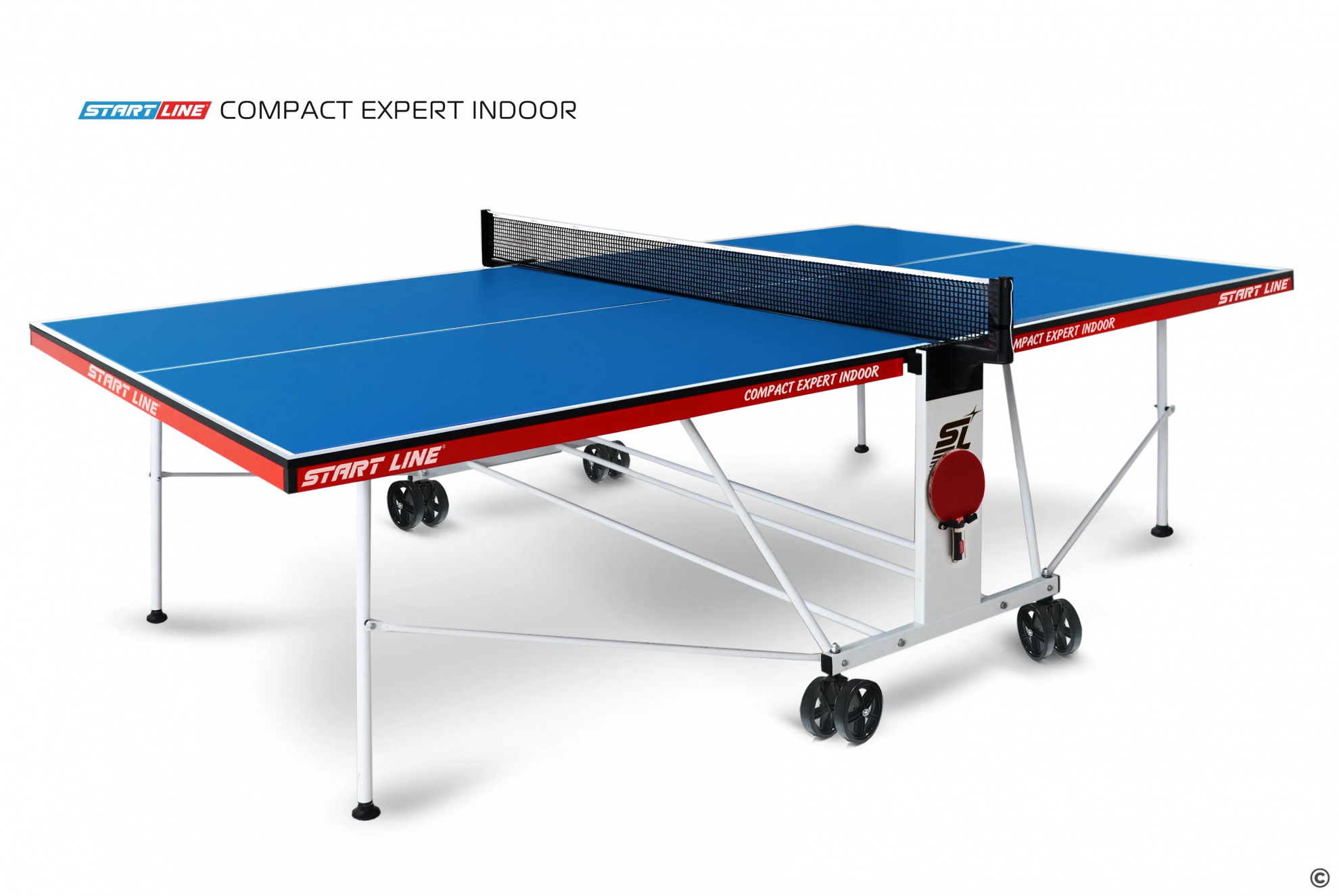 Start Line Compact Expert Indoor синий из каталога теннисных столов для помещений в Санкт-Петербурге по цене 25990 ₽