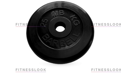 MB Barbell черный - 50 мм - 25 кг из каталога дисков для штанги с посадочным диаметром 50 мм. в Санкт-Петербурге по цене 7430 ₽