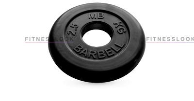 MB Barbell черный - 50 мм - 2.5 кг из каталога дисков, грифов, гантелей, штанг в Санкт-Петербурге по цене 1000 ₽