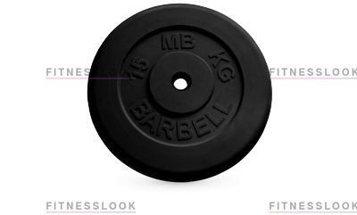 MB Barbell черный - 26 мм - 15 кг из каталога дисков для штанги с посадочным диаметром 26 мм.  в Санкт-Петербурге по цене 4600 ₽