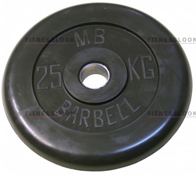 MB Barbell черный - 30 мм - 25 кг из каталога дисков для штанги с посадочным диаметром 30 мм.  в Санкт-Петербурге по цене 7428 ₽