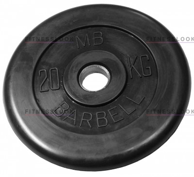 MB Barbell черный - 30 мм - 20 кг из каталога дисков для штанги с посадочным диаметром 30 мм.  в Санкт-Петербурге по цене 5623 ₽