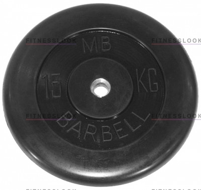 MB Barbell черный - 30 мм - 15 кг из каталога дисков для штанги с посадочным диаметром 30 мм.  в Санкт-Петербурге по цене 4464 ₽