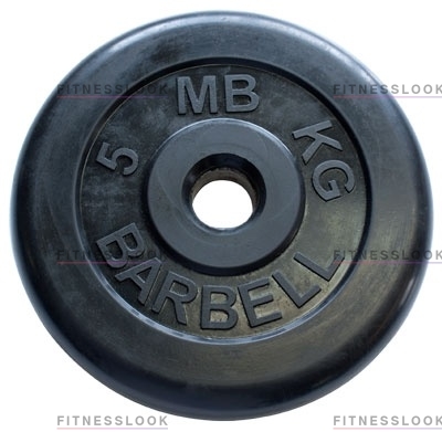 MB Barbell черный - 30 мм - 5 кг из каталога дисков для штанги с посадочным диаметром 30 мм.  в Санкт-Петербурге по цене 1584 ₽
