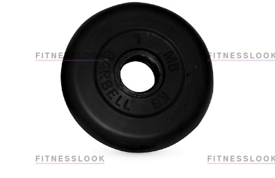 MB Barbell черный - 30 мм - 1 кг из каталога дисков для штанги с посадочным диаметром 30 мм.  в Санкт-Петербурге по цене 651 ₽