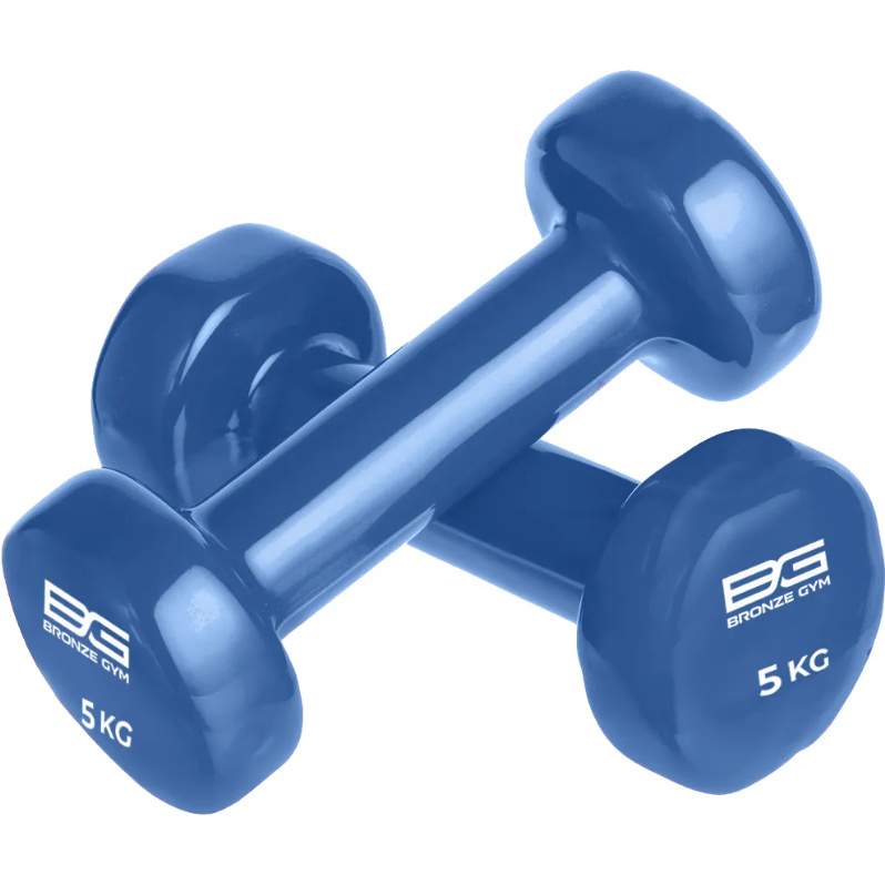 Bronze Gym виниловая 5 кг (пара) из каталога товаров для фитнеса, йоги, пилатеса в Санкт-Петербурге по цене 3590 ₽