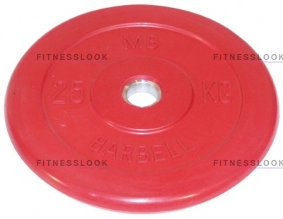 MB Barbell красный - 30 мм - 25 кг из каталога дисков для штанги с посадочным диаметром 30 мм.  в Санкт-Петербурге по цене 8026 ₽