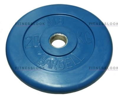 MB Barbell cиний - 30 мм - 20 кг из каталога дисков для штанги с посадочным диаметром 30 мм.  в Санкт-Петербурге по цене 6419 ₽