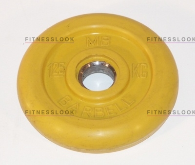 MB Barbell желтый - 30 мм - 1.25 кг из каталога дисков для штанги с посадочным диаметром 30 мм.  в Санкт-Петербурге по цене 571 ₽