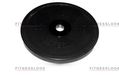 Диск для штанги MB Barbell евро-классик черный - 50 мм - 20 кг