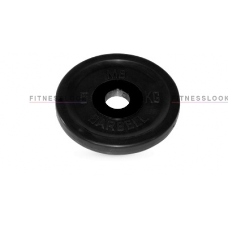 Диск для штанги MB Barbell евро-классик черный - 50 мм - 5 кг