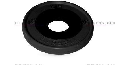 Диск для штанги MB Barbell евро-классик черный - 50 мм - 1.25 кг