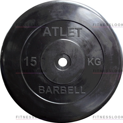 MB Barbell Atlet - 26 мм - 15 кг из каталога дисков для штанги с посадочным диаметром 26 мм.  в Санкт-Петербурге по цене 3840 ₽