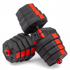 VictoryFit гексагональная с грифом, 30 кг. (2 шт. х 15 кг.) VF-DH300 из каталога разборных (наборных) гантелей в Санкт-Петербурге по цене 3830 ₽