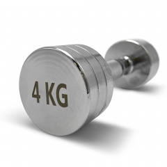 UnixFit PRO круглая 4 кг DBRND4PCE из каталога хромированных гантелей в Санкт-Петербурге по цене 1870 ₽
