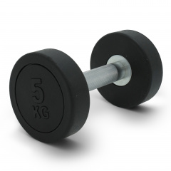 UnixFit PRO круглая 5 кг DBRND5PBK из каталога обрезиненных гантелей в Санкт-Петербурге по цене 1620 ₽
