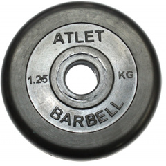 MB Barbell ATLET 1.25 кг из каталога дисков для штанги с посадочным диаметром 26 мм.  в Санкт-Петербурге по цене 1020 ₽