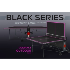 Start Line Compact-2 LX Всепогодный Black из каталога всепогодных теннисных столов в Санкт-Петербурге по цене 43490 ₽